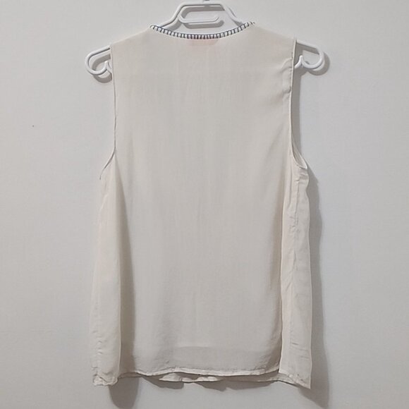 Rococo Sand Paloma White Embroidered Top Size XS b110 - Picture 5 of 11